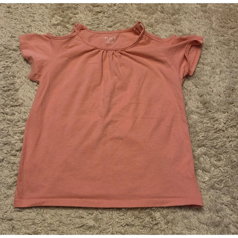 The Children's‎ Place Cut Out Shoulder Shirt Youth Size Large 10/12 Pink